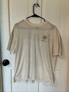 White graphic tee